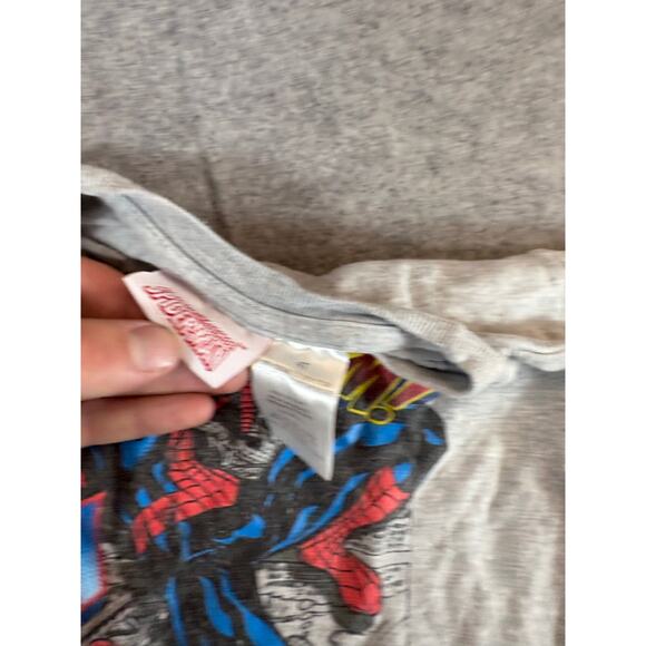 Spider-Man Shirt Toddler 4T Gray Graphic Marvel Superhero Comic Pop Art Tee - Picture 5 of 6